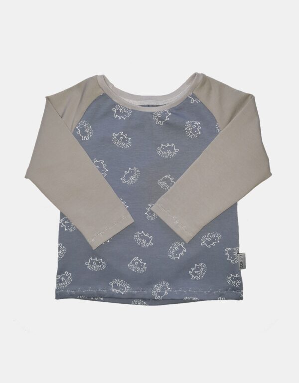 Langarm-Shirt blau mit Igel Langarm-Shirt blau mit Igel
