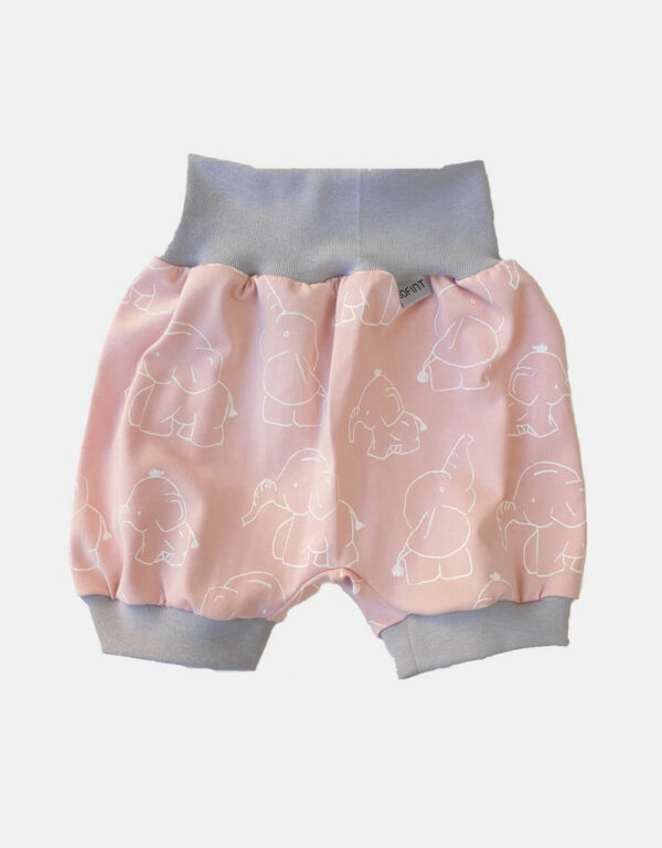 Kurze Hose hellrosa mit Elefant Kurze Hose hellrosa mit Elefant