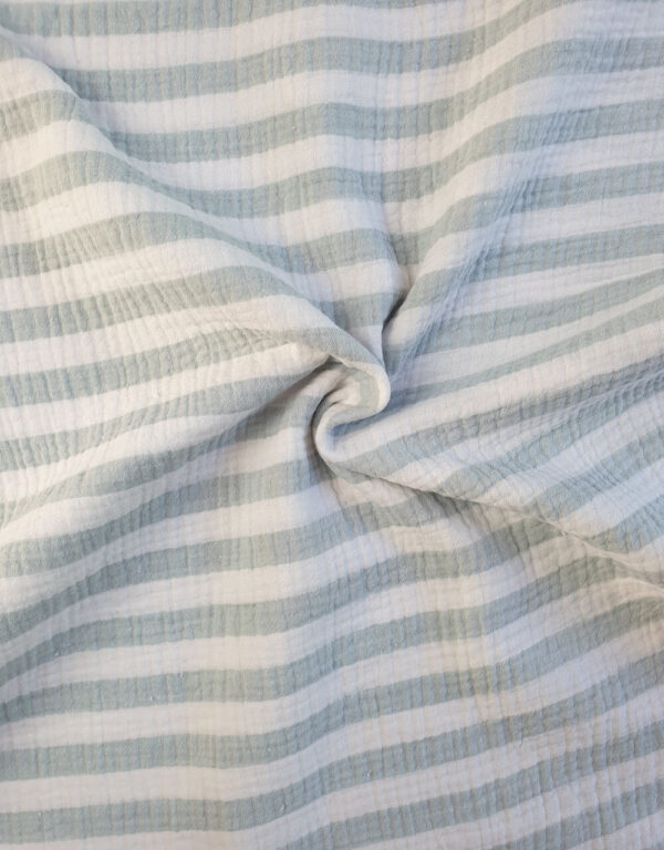 #M004 Musselin gestreift mintgrün / weiß #M004 Musselin gestreift mintgrün / weiß