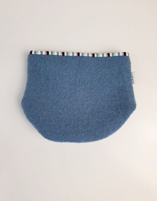 Halssocke aus Walk, blau Halssocke aus Walk, blau