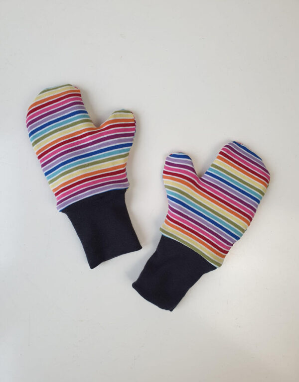 Handschuhe Regenbogen-Streifen, Futter aus Nicki Handschuhe Regenbogen-Streifen, Futter aus Nicki