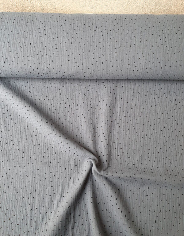 #M008 Musselin blau mit Strichen