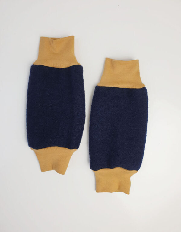Stulpen aus Walk dunkelblau Stulpen aus Walk dunkelblau