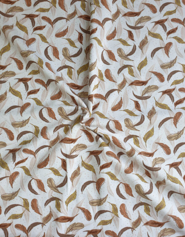 #J048 Bio-Jersey beige mit Herbstblättern #J048 Bio-Jersey beige mit Herbstblättern