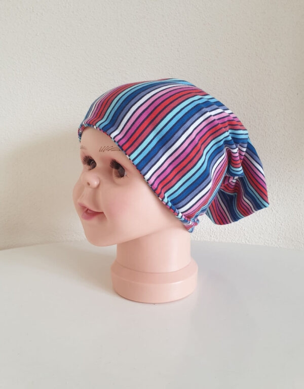 Schlauchschal pink-blau Streifen Schlauchschal pink-blau Streifen