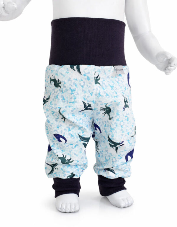 Pumphose blau gesprenkelt mit Dinos