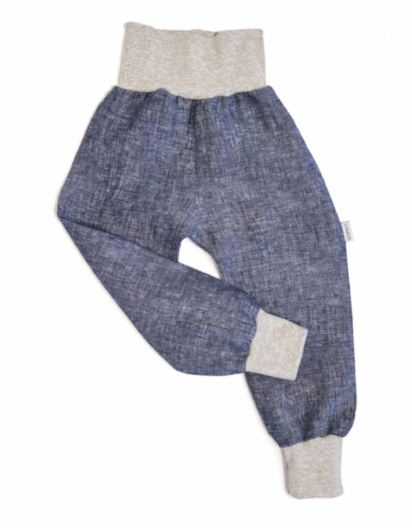Pumphose aus Leinen blau meliert Pumphose aus Leinen blau meliert
