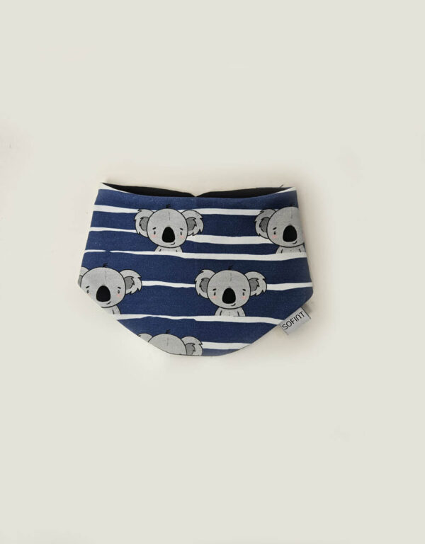 Dreieck-Tuch Sweat blau mit Koala