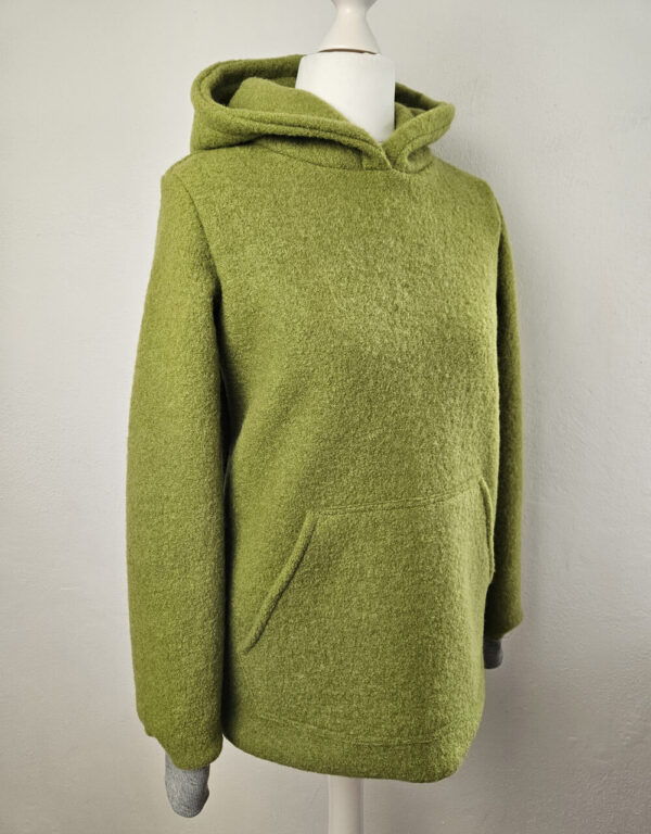 Damen Pullover / Hoodie aus Walk kiwi (tailliert)