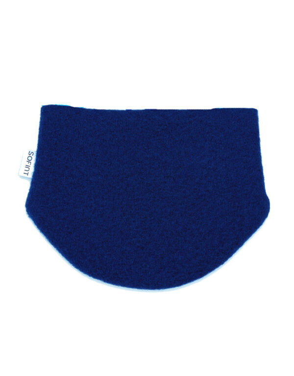 Halssocke aus Walk jeansblau Halssocke aus Walk jeansblau